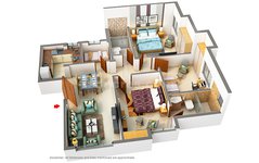 2 BHK Floor Plan of Ganguly 4 Sight Florence