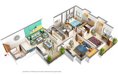 3 BHK Floor Plan of Ganguly 4 Sight Florence