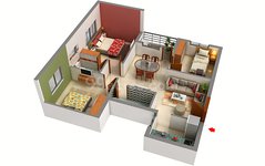 2 BHK Floor Plan of Su Casa Unique
