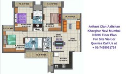 Arihant Clan Aalishan Kharghar Navi Mumbai 3 BHK Floor Plan