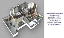 Balaji Delta Central Kharghar Navi Mumbai 3 BHK Floor Plan