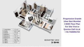 Progressive Grande Ulwe Navi Mumbai 3 BHK Floor Plan