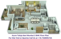 Azure Taloja Navi Mumbai 2 BHK Floor Plan