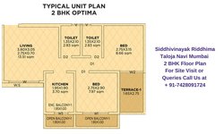 Siddhivinayak Riddhima Taloja Navi Mumbai 2 BHK Floor Plan (1)