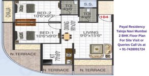 Payal Residency Taloja Navi Mumbai 2 BHK Floor Plan