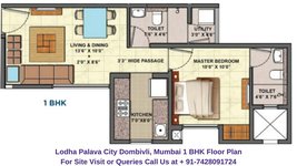 Lodha Palava City Dombivli, Mumbai 1 BHK Floor Plan