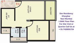 Dev Residency Kharghar Navi Mumbai 1 BHK Floor Plan