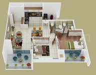 2 BHK Floor Plan of Marvel Sequoia