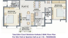 Tata Eden Court Newtown Kolkata 2 BHK Floor Plan