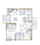 4 BHK Floor plan of Avidipta Phase 2 HIG