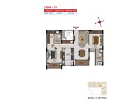 Casagrand Tudor Mogappair, Chennai 2 BHK Floor Plan 1342 Sqft