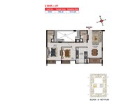 Casagrand Tudor Mogappair, Chennai 2 BHK Floor Plan 1213 Sqft