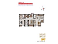 Casagrand Tudor Mogappair, Chennai 3 BHK Floor Plan 1668 Sqft