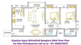 Gopalan Aqua Whitefield Bangalore 2bhk Floor Plan