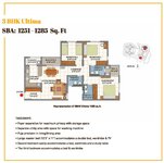 Shriram Divine City Mangadu, Chennai 3 BHK Floor Plan 1285 Sqft