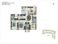 Casagrand Asta Korattur, Chennai 3 BHK Floor Plan 1440 Sqft