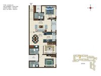 Casagrand Asta Korattur, Chennai 3 BHK Floor Plan 1580 Sqft