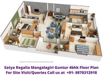 Satya Regalia Mangalagiri Guntur 4bhk floor plan