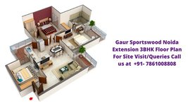 Gaur Sportswood Sector 79 Noida 3BHK Floor Plan
