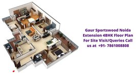 Gaur Sportswood Sector 79 Noida 4BHK Floor Plan
