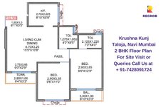 Krushna Kunj Taloja, Navi Mumbai 2 BHK Floor Plan
