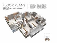 Irish Pearls Noida Extension 3BHK Floor Plan