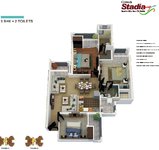 Civitech Stadia Sector 79 Noida 3BHK Floor Plan