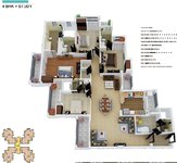 Civitech Stadia Sector 79 Noida 4BHK Floor Plan