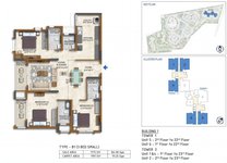 Prestige Waterford 3 BHK Floor Plan