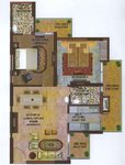 Aastha Greens Noida Extension 2BHK Floor Plan