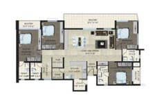 4 BHK Floor Plan of SJR Vogue Residences