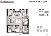 Grand Riviera Cuttack 4 BHK Floor Plan
