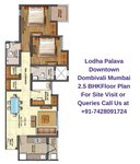 Lodha Palava Downtown Mumbai 2.5 BHK Floor Plan