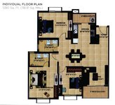 Manti Serenity Kanakapura Road Bangalore 3 BHK Floor Plan 1280 Sqft