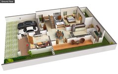 Chaithanya Samarth 3 BHK Villa Floor Plan