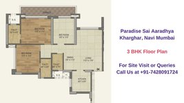 Paradise Sai Aaradhya Kharghar, Navi Mumbai 3 BHK Floor Plan