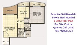 Paradise Sai Riverdale Taloja, Navi Mumbai 1 BHK Floor Plan