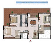 3 BHK Floor Plan of Casagrand Athens