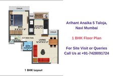 Arihant Anaika 5 Taloja, Navi Mumbai 1 BHK Floor Plan