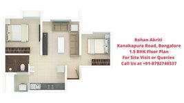 Rohan Akriti Kanakapura Road, Bangalore 1.5 BHK Floor Plan