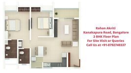 Rohan Akriti Kanakapura Road, Bangalore 2 BHK Floor Plan (2)