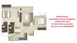 Rohan Akriti Kanakapura Road, Bangalore 2 BHK Floor Plan (1)