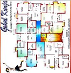 3 BHK Floor plan of Gokul Kunja