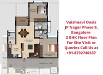 Vaishnavi Oasis JP Nagar Phase 9, Bangalore 2 BHK Floor Plan 1073 Sqft