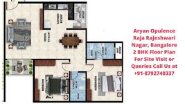 Aryan Opulence Raja Rajeshwari Nagar, Bangalore 2 BHK Floor Plan
