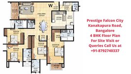 Prestige Falcon City Kanakapura Road, Bangalore 4 BHK Floor Plan