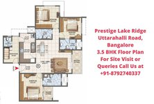Prestige Lake Ridge Uttarahalli Main Road, Bangalore 3.5 BHK Floor Plan 1745 Sqft