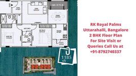 RK Royal Palms Uttarahalli, Bangalore 2 BHK 1185 sqft Floor Plan
