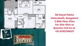 RK Royal Palms Uttarahalli, Bangalore 2 BHK 1245 sqft Floor Plan