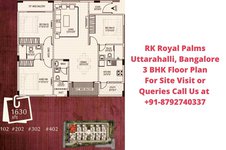 RK Royal Palms Uttarahalli, Bangalore 3 BHK 1630 sqft Floor Plan